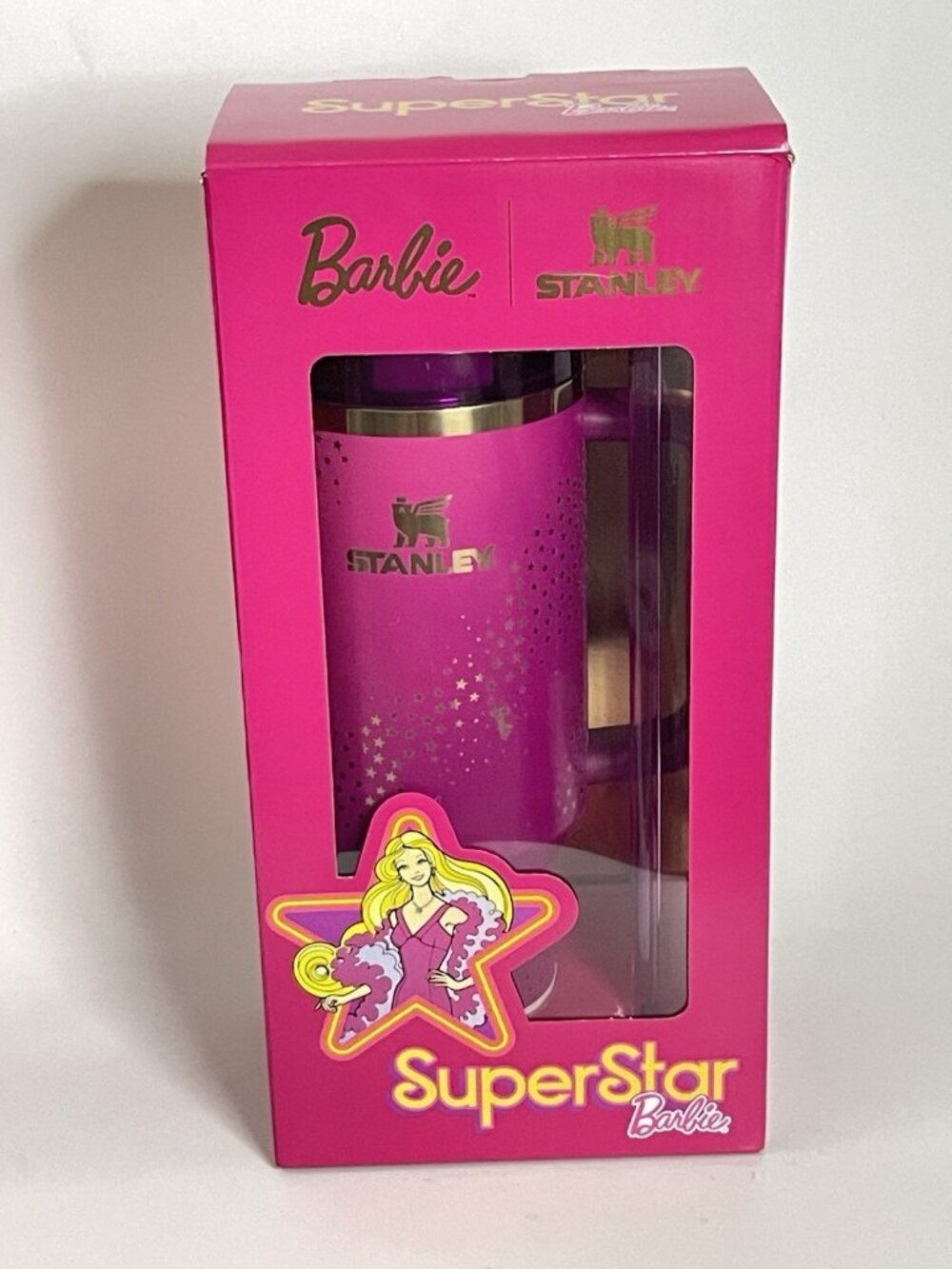 Stanley x Barbie SuperStar 40oz Quencher H20 Tumbler 65th Anniversary NIB 70's - Picture 3 of 9